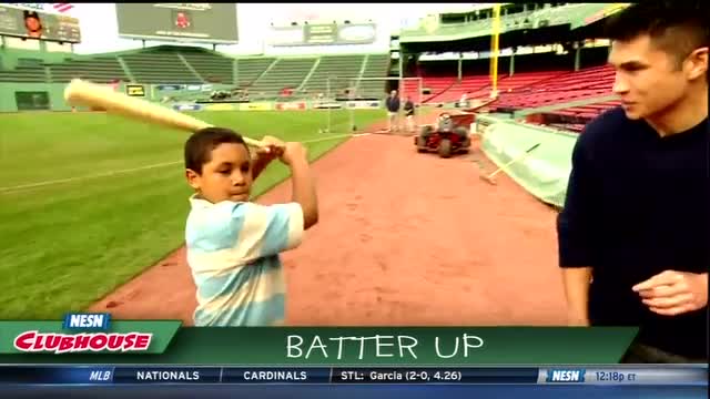 Batter Up: Little Papi Imitates Big Papi’s Batting Stance