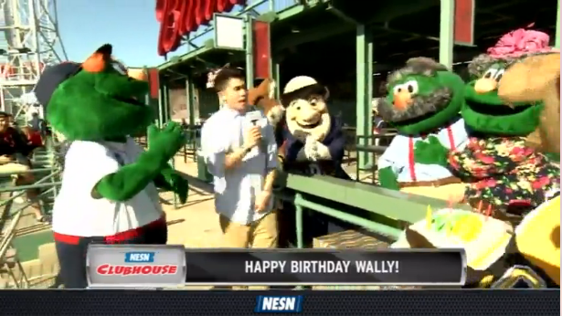 Wally The Green Monster Gets A Birthday Surprise On NESN Clubhouse