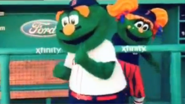 Wally, Other Mascots Take Running Man Challenge On ‘NESN Clubhouse’