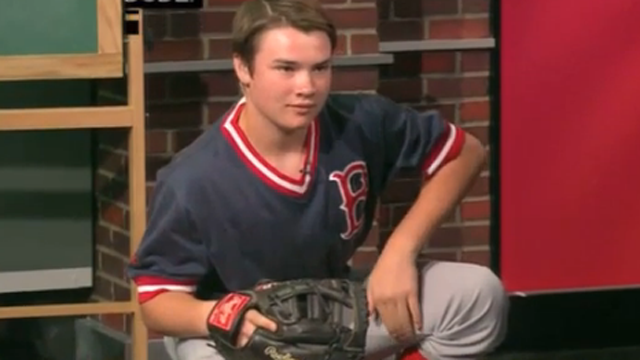 Red Sox Academy: T.J. Demonstrates Catching Signs