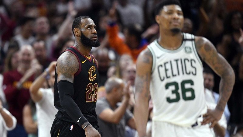 LeBron James and Marcus Smart