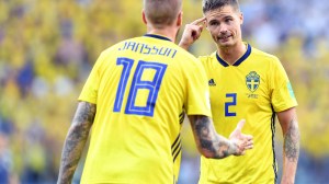 Sweden defenders Mikael Lustig and Pontus Jansson