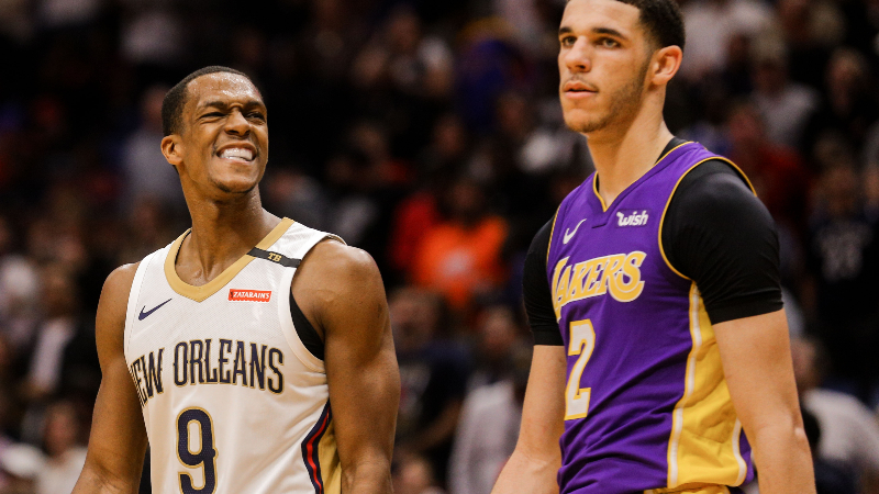 Rajon Rondo and Lonzo Ball