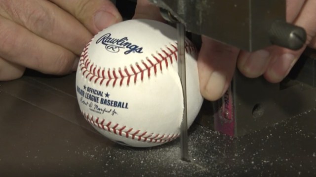 Baseball Lab: Sawing Open A Baseball To See How It’s Made